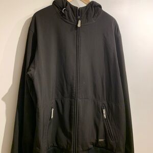 Men's Black Hooded Ripzone Trilogy  Jacket